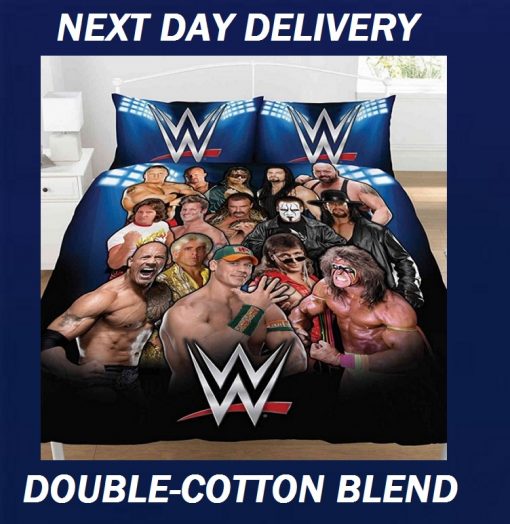 WWE Wrestling Duvet Double John Cena Doona Quilt Bedding Cover Set