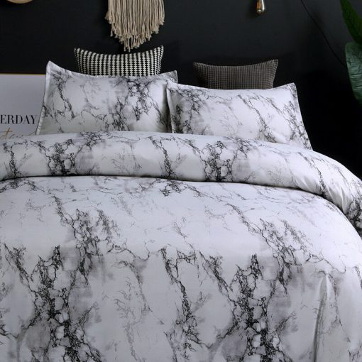 Marble Grey Quilt Cover Set