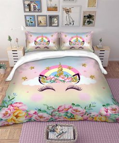 Rainbow Unicorn Quilt Cover