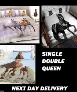 Horse Pony Quilt Duvet Bedding Cover Sets