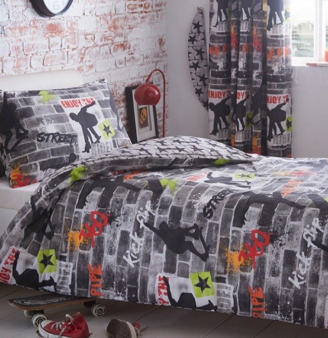 Skateboard Graffiti Single Kids Licensed Quilt Duvet 