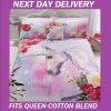 Unicorn Fairy Duvet Queen Doona Quilt Bedding Cover Set