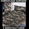 Army Camouflage Curtain Set Duvet Doona Quilt Bedding Cover Set
