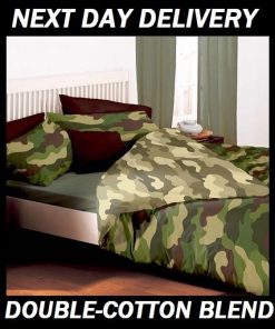 Army Camouflage Double Quilt Doona Duvet Cover Set 