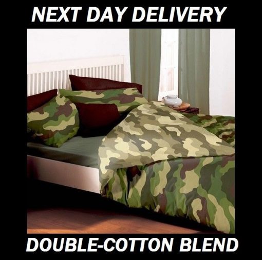 Army Camouflage Double Quilt Doona Duvet Cover Set 