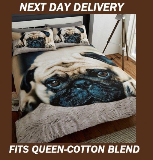 Pug Pooch Puppy Dog Kids Licensed Quilt Duvet Bedding Cover Sets